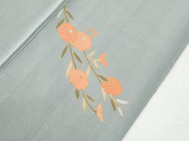 平和屋着物●訪問着　作家物　駒刺繍　雪輪草花文　暈し染め　正絹　逸品　CABI2037yc