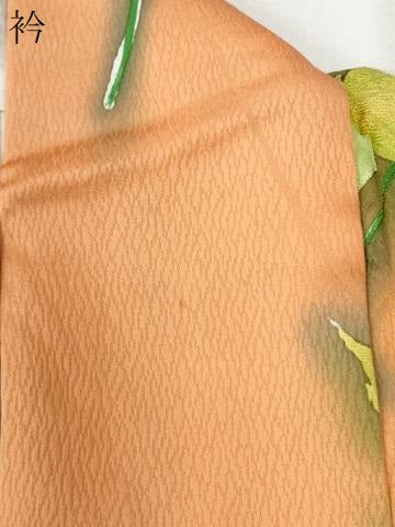 平和屋着物●上質な小紋　地紋起こし　草花文　暈し染め　正絹　逸品　CABI2038yc