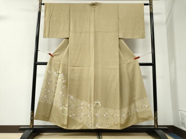 平和屋着物●豪華色留袖　変わり市松更紗花唐草文　金彩　正絹　逸品　CABI2043yc