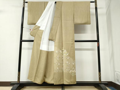 平和屋着物●豪華色留袖　変わり市松更紗花唐草文　金彩　正絹　逸品　CABI2043yc