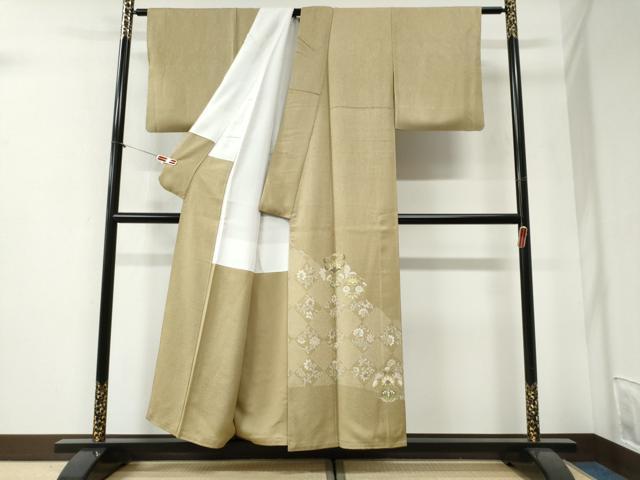 平和屋着物●豪華色留袖　変わり市松更紗花唐草文　金彩　正絹　逸品　CABI2043yc