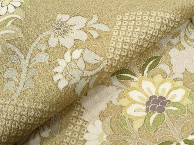 平和屋着物●豪華色留袖　変わり市松更紗花唐草文　金彩　正絹　逸品　CABI2043yc