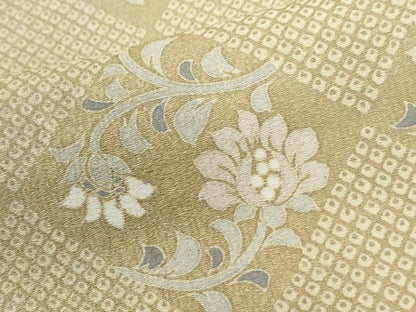 平和屋着物●豪華色留袖　変わり市松更紗花唐草文　金彩　正絹　逸品　CABI2043yc