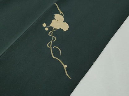 平和屋着物●訪問着　刺繍　色紙鶴南天蔦の葉文　金彩　正絹　逸品　CABI2052yc