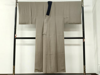 平和屋着物●男性　長襦袢　袷　手描き　遠山風景文　暈し染め　金彩　キングサイズ　正絹　逸品　CABI2063yc