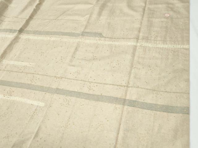 平和屋着物●石川県指定無形文化財　牛首紬　白山工房　手織り　訪問着　霞箔散らし　金彩　正絹　逸品　CABI2064yc