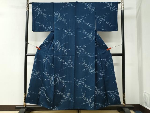 平和屋着物●上質な小紋　地紋起こし　枝花文　正絹　逸品　CABI2069yc