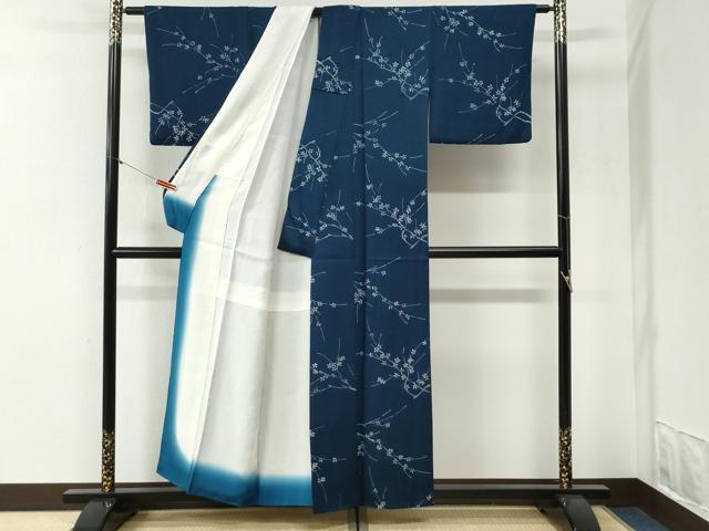 平和屋着物●上質な小紋　地紋起こし　枝花文　正絹　逸品　CABI2069yc