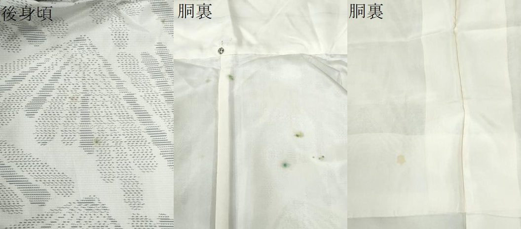 平和屋着物●本場大島紬　白大島　裏菊　正絹　逸品　未使用　CABI2070yc