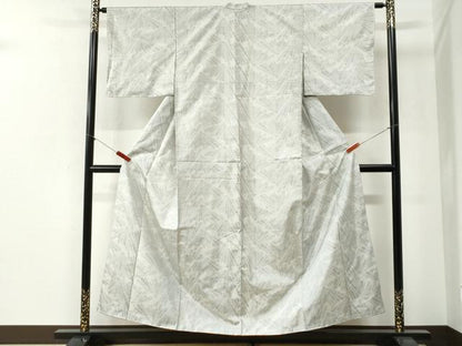 平和屋着物●本場大島紬　白大島　裏菊　正絹　逸品　未使用　CABI2070yc