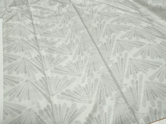 平和屋着物●本場大島紬　白大島　裏菊　正絹　逸品　未使用　CABI2070yc