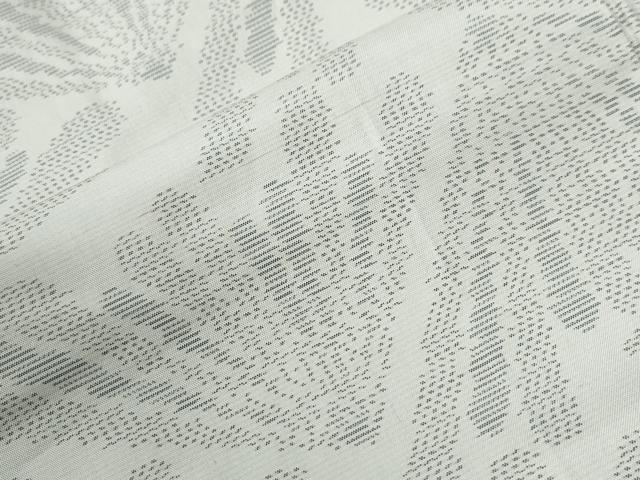 平和屋着物●本場大島紬　白大島　裏菊　正絹　逸品　未使用　CABI2070yc