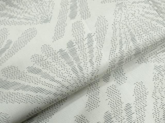 平和屋着物●本場大島紬　白大島　裏菊　正絹　逸品　未使用　CABI2070yc