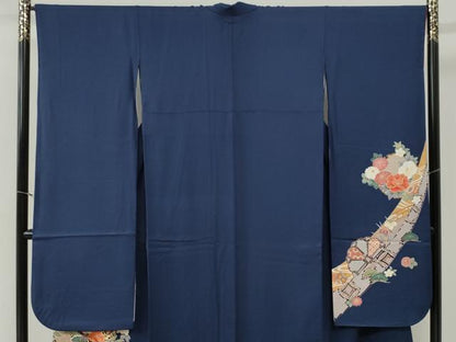 平和屋着物●豪華振袖・長襦袢セット　駒刺繍　鬘帯鼓雪輪吉祥花文　金彩　正絹　逸品　CABI2071yc