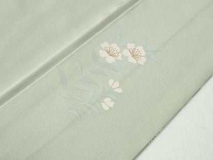 平和屋着物●訪問着　牡丹花文　暈し染め　金彩　ロング丈　正絹　逸品　CABI2076yc
