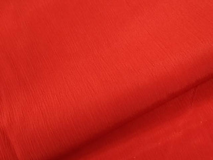 平和屋着物●振袖用長襦袢　無双仕立て　色無地　深緋色　正絹　逸品　CABI2078yc
