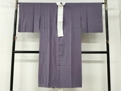 平和屋着物●長襦袢　無双仕立て　色無地　紫苑色　正絹　逸品　CABI2080yc