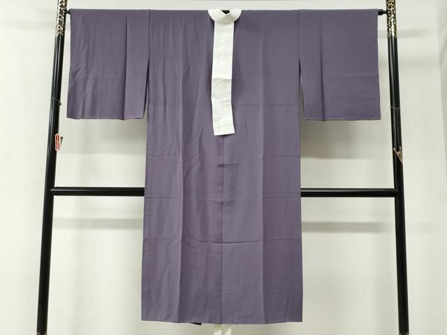平和屋着物●長襦袢　無双仕立て　色無地　紫苑色　正絹　逸品　CABI2080yc