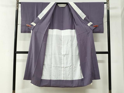 平和屋着物●長襦袢　無双仕立て　色無地　紫苑色　正絹　逸品　CABI2080yc