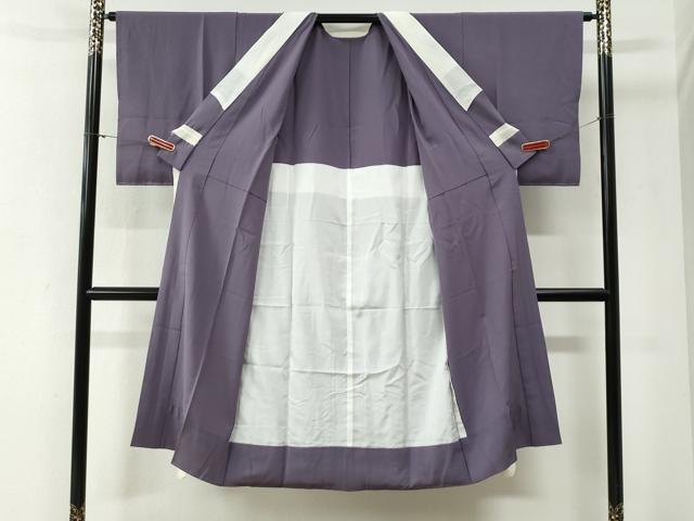平和屋着物●長襦袢　無双仕立て　色無地　紫苑色　正絹　逸品　CABI2080yc