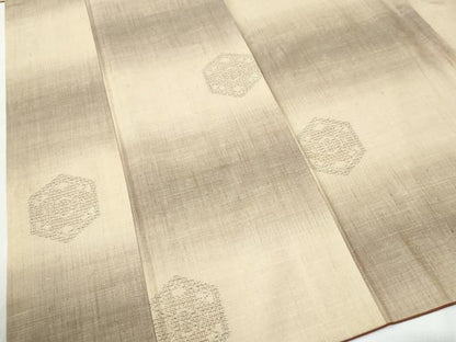 平和屋着物●結城紬　80亀甲　飛び亀甲柄　市松亀甲花文　正絹　逸品　CABI2082yc