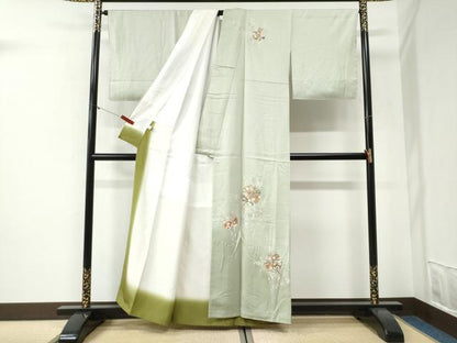 平和屋着物●訪問着　草花吉祥文　金彩　正絹　逸品　未使用　CABI2083yc