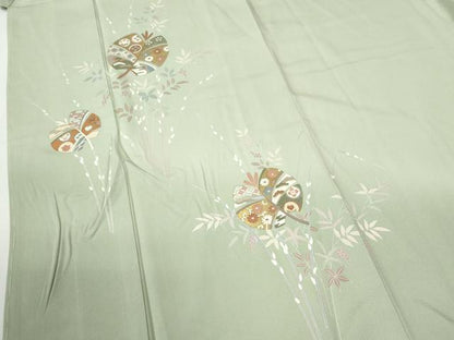 平和屋着物●訪問着　草花吉祥文　金彩　正絹　逸品　未使用　CABI2083yc