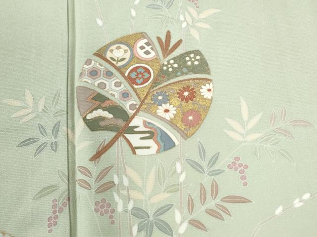 平和屋着物●訪問着　草花吉祥文　金彩　正絹　逸品　未使用　CABI2083yc