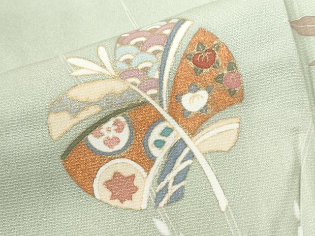 平和屋着物●訪問着　草花吉祥文　金彩　正絹　逸品　未使用　CABI2083yc