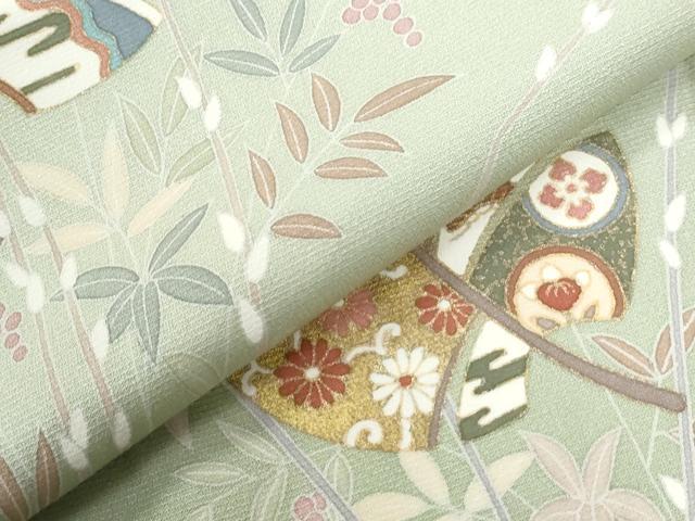平和屋着物●訪問着　草花吉祥文　金彩　正絹　逸品　未使用　CABI2083yc