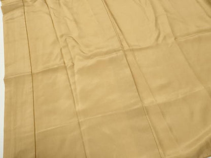 平和屋着物●長襦袢　袷　色無地　飴色　半衿刺繍　正絹　逸品　CABI2084yc