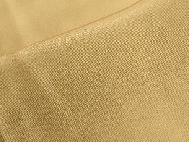 平和屋着物●長襦袢　袷　色無地　飴色　半衿刺繍　正絹　逸品　CABI2084yc