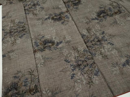 平和屋着物●本場大島紬　9マルキ　草花文　やまと誂製　正絹　逸品　CABI2086yc