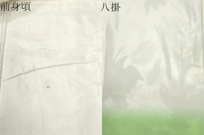 平和屋着物●訪問着　本場染大島紬　手描き　草花文　ロング丈　正絹　逸品　CABI2088yc