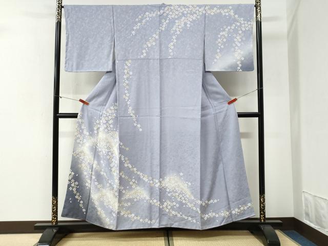 平和屋着物●訪問着　舞桜文　暈し染め　金彩　正絹　逸品　未使用　CABI2089yc