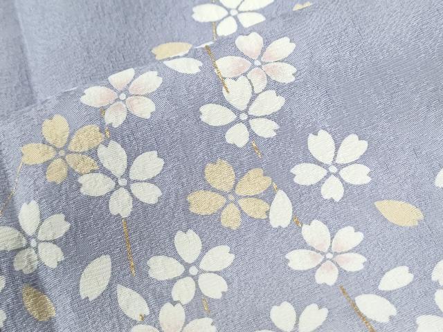 平和屋着物●訪問着　舞桜文　暈し染め　金彩　正絹　逸品　未使用　CABI2089yc