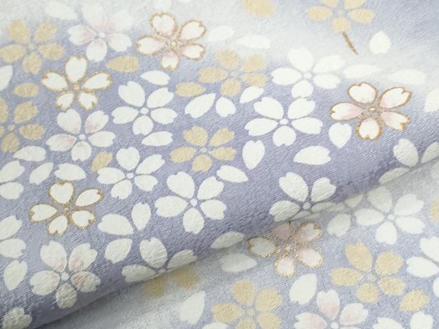 平和屋着物●訪問着　舞桜文　暈し染め　金彩　正絹　逸品　未使用　CABI2089yc