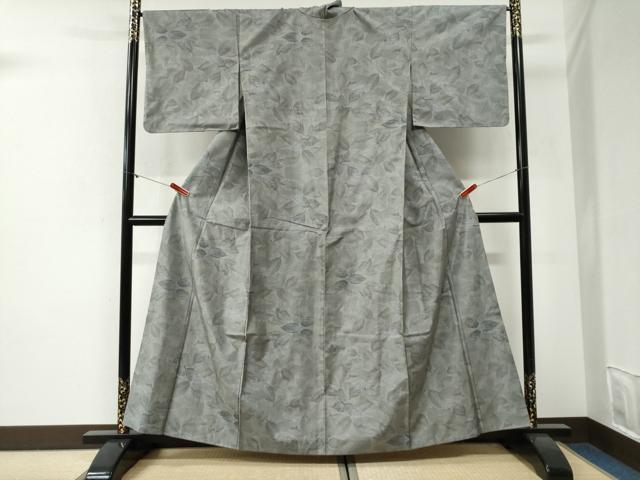 平和屋着物●本場大島紬　総絣　舞葉文　正絹　逸品　CABI2090yc