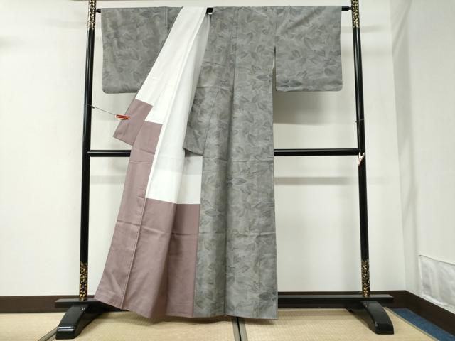 平和屋着物●本場大島紬　総絣　舞葉文　正絹　逸品　CABI2090yc