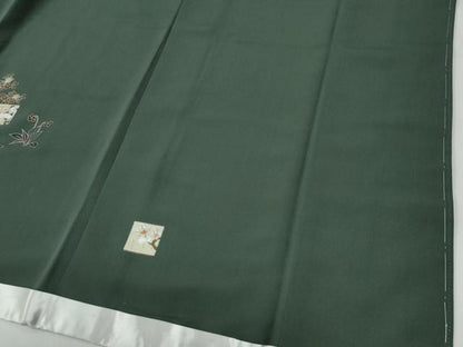平和屋着物●色留訪問着　御所車人物風景文　暈し染め　銀彩　ロング丈　正絹　逸品　未使用　CABI2093yc