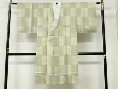 平和屋着物●長襦袢　無双仕立て　市松吉祥地紋　正絹　逸品　未使用　CABI2098yc