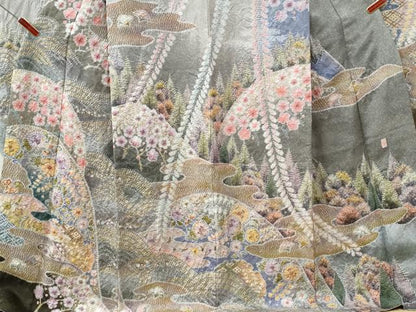 平和屋着物●豪華振袖　作家物　辻が花　絞り　暈し染め　京都きもの友禅扱い　正絹　逸品　CABI2100yc