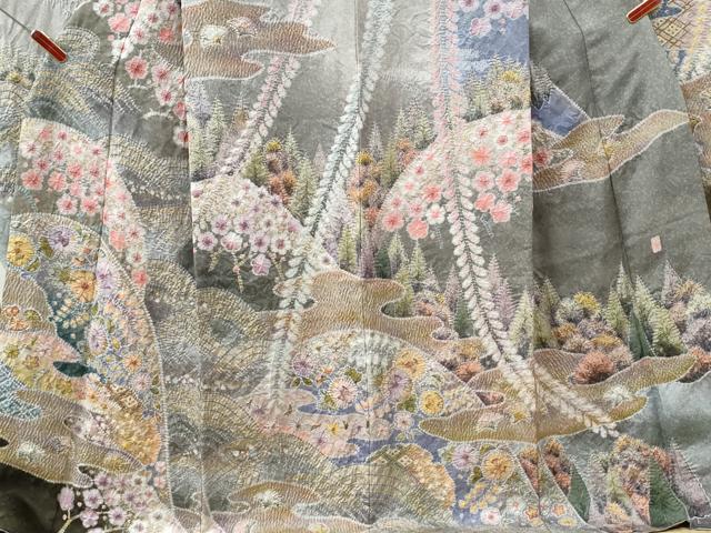 平和屋着物●豪華振袖　作家物　辻が花　絞り　暈し染め　京都きもの友禅扱い　正絹　逸品　CABI2100yc