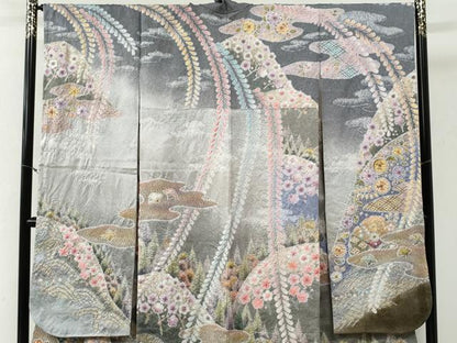 平和屋着物●豪華振袖　作家物　辻が花　絞り　暈し染め　京都きもの友禅扱い　正絹　逸品　CABI2100yc
