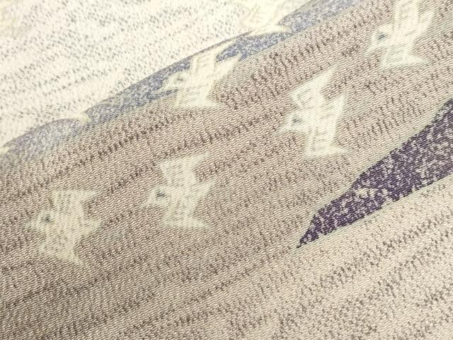 平和屋着物●訪問着　作家物　遠山飛鳥文　鬼しぼ縮緬　正絹　逸品　CABI2101yc