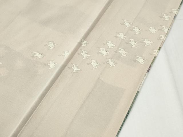 平和屋着物●訪問着　作家物　遠山飛鳥文　鬼しぼ縮緬　正絹　逸品　CABI2101yc
