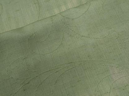 平和屋着物●絲藝苑　上島洋山　紬　唐草文　さが美扱い　正絹　逸品　CABI2105yc