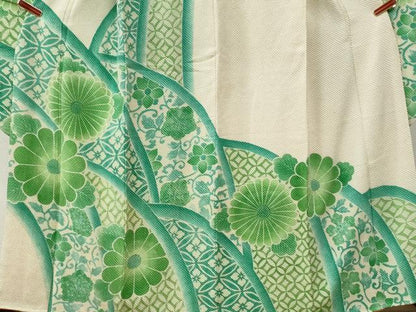 平和屋着物●名門　藤娘きぬたや・総絞り　振袖　花唐草文　正絹　逸品　CABI2106yc