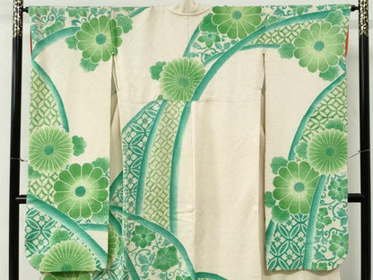 平和屋着物●名門　藤娘きぬたや・総絞り　振袖　花唐草文　正絹　逸品　CABI2106yc