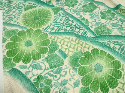 平和屋着物●名門　藤娘きぬたや・総絞り　振袖　花唐草文　正絹　逸品　CABI2106yc